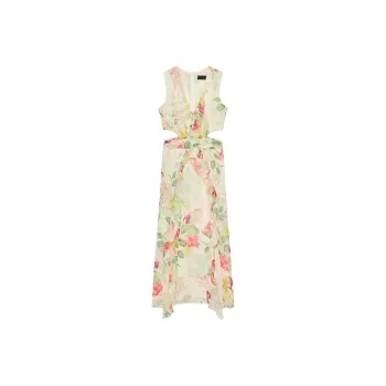 ZARA Sleeveless Dresses Women's Nude/Green