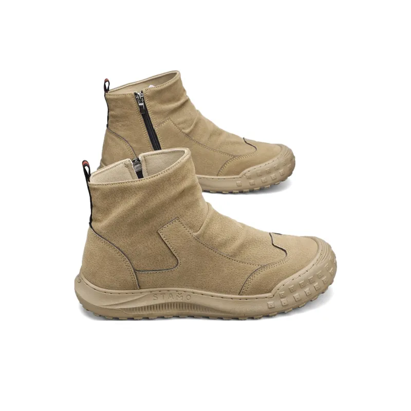 HUANAI Ankle Boots Men Black/Brown/Gray-23