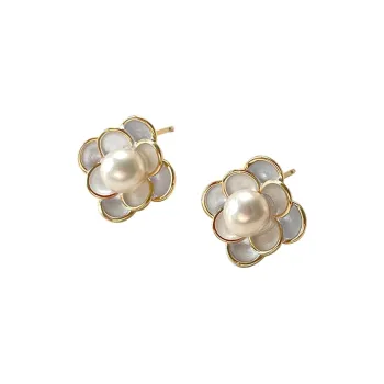 DARA Pearl Stud Earrings Women's