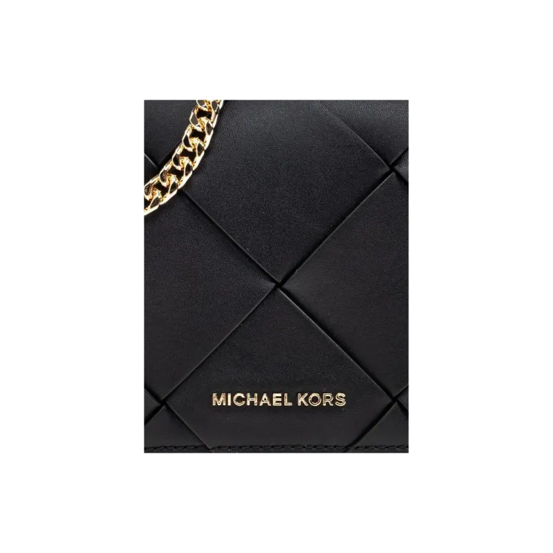 MICHAEL KORS Leather Shoulder Bag Women's Black-3