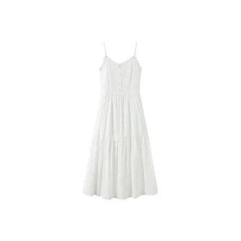 GULIANFEI Slip Dresses Women's White