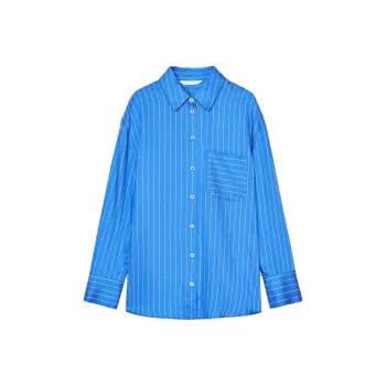 ZARA ZW Series Shirts Women's Blue/White