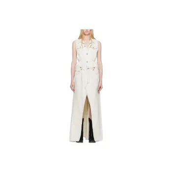 MM6 Maison Margiela Sleeveless Dress Women's Gray White