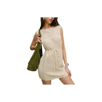 REFORMATION Lilliana Linen Cotton Crochet Dress Sleeveless Dress Women's