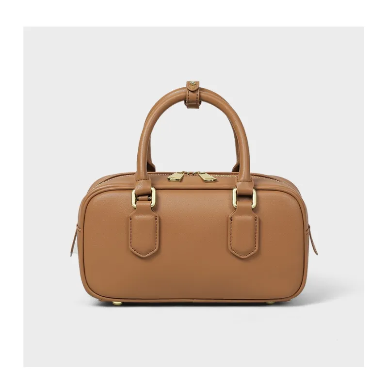 Bullrun Cow Split Leather Handbag Regular Women's Brown-0