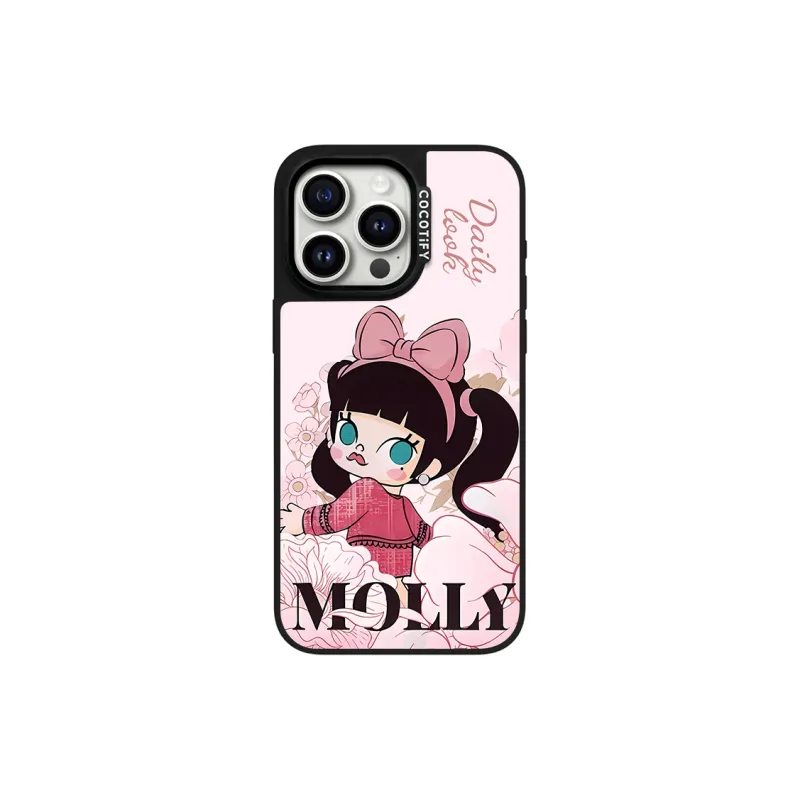 CORBELLATI ABS+PC Material Magnetic Gilded Jasmine Girl Phone Cases Compatible With Apple IPhone 12/13/14/15/16/Pro/Mac-6