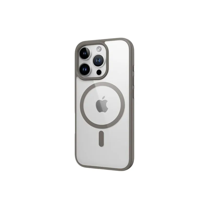 HUINIAN TPU+PC Material Transparent Magnetic Large Hole Phone Cases Compatibility IPhone16Promax/15/14 Solid Color-2