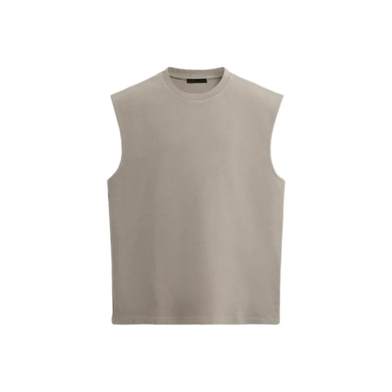 ZARA Tank Tops Men Gray-0