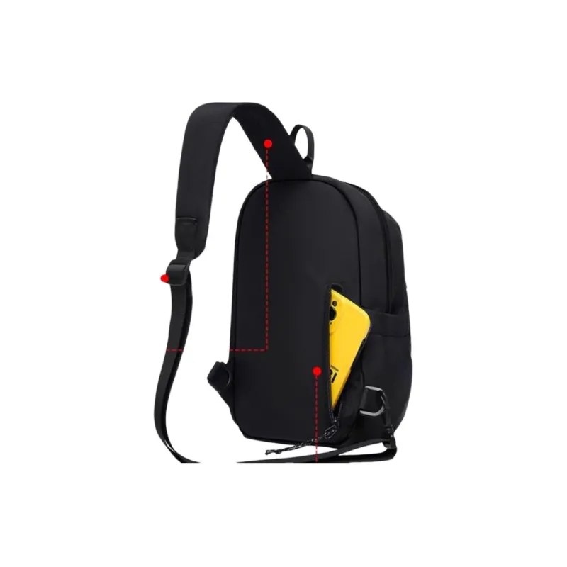 XTEP Polyester Sling Bag Regular Unisex Black-1