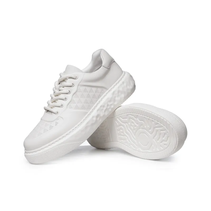 Ritai Low Top Skateboard Shoes Men's White-4