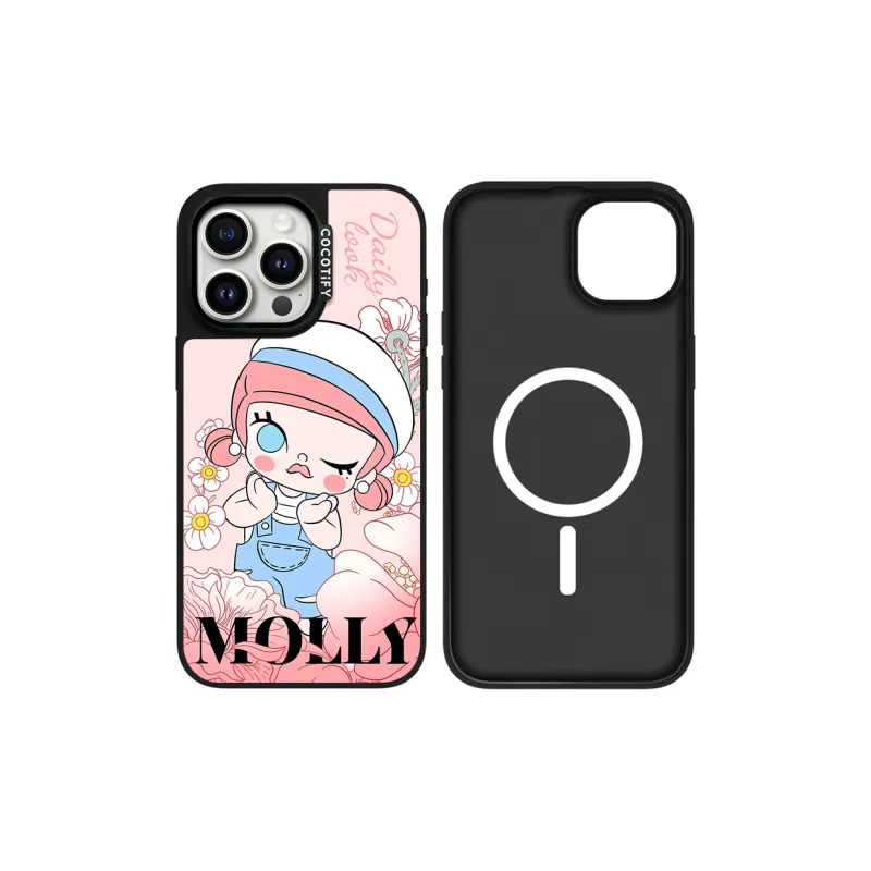 CORBELLATI ABS+PC Material Magnetic Gilded Jasmine Girl Phone Cases Compatible With Apple IPhone 12/13/14/15/16/Pro/Mac-5