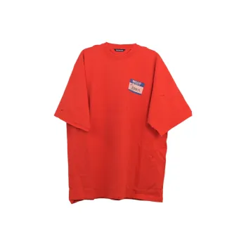 Balenciaga T Shirt Men's Orange Red