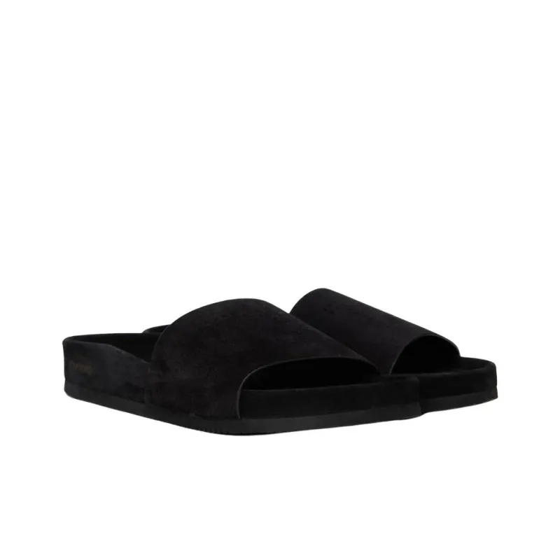TF Rubber Sole Slip Resistant Slide Slippers Men's Black-3