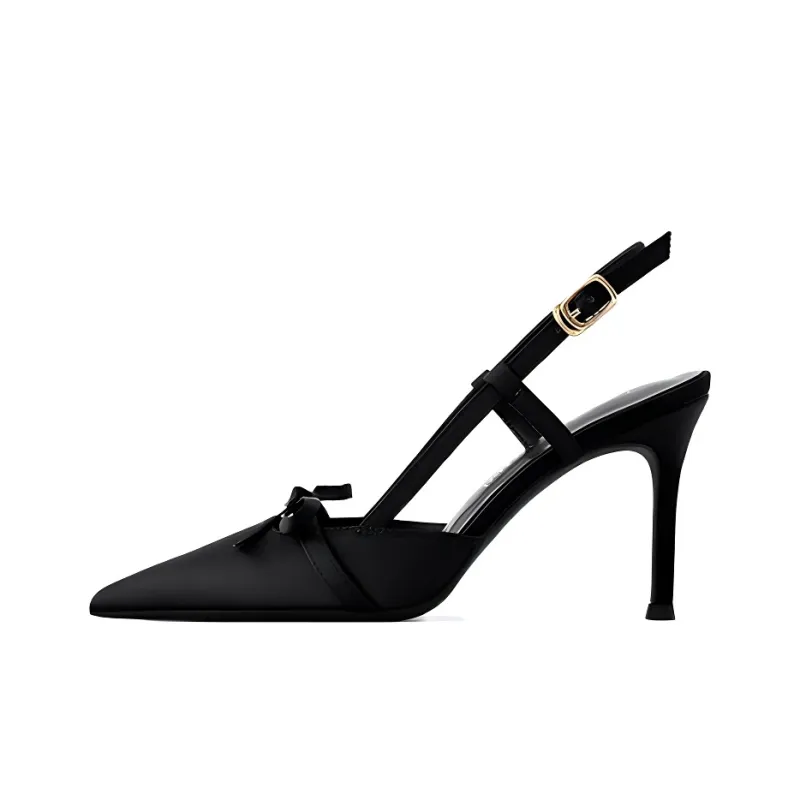 GOSO Slim Heel High Heels 8CM Women's Black-0