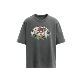 ZARA T Shirts Men Dark Gray