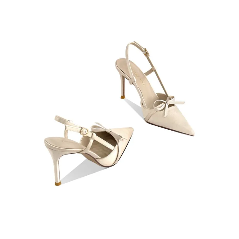 GOSO Slim Heel High Heels 8CM Women's Champagne-4