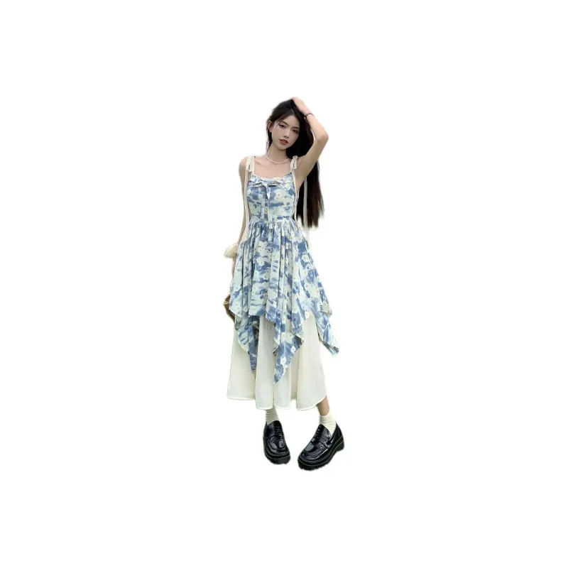 Flowers In Water Slip Dress Women's-1