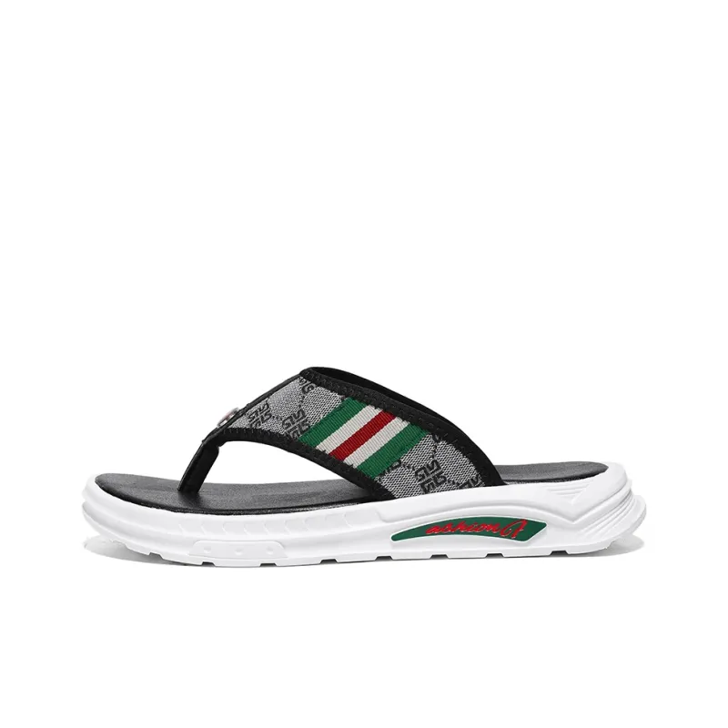 Shiozawa Rubber Sole Stitching Abrasion Resistant Slip Resistant Quick Dry Flip Flops Men's-0