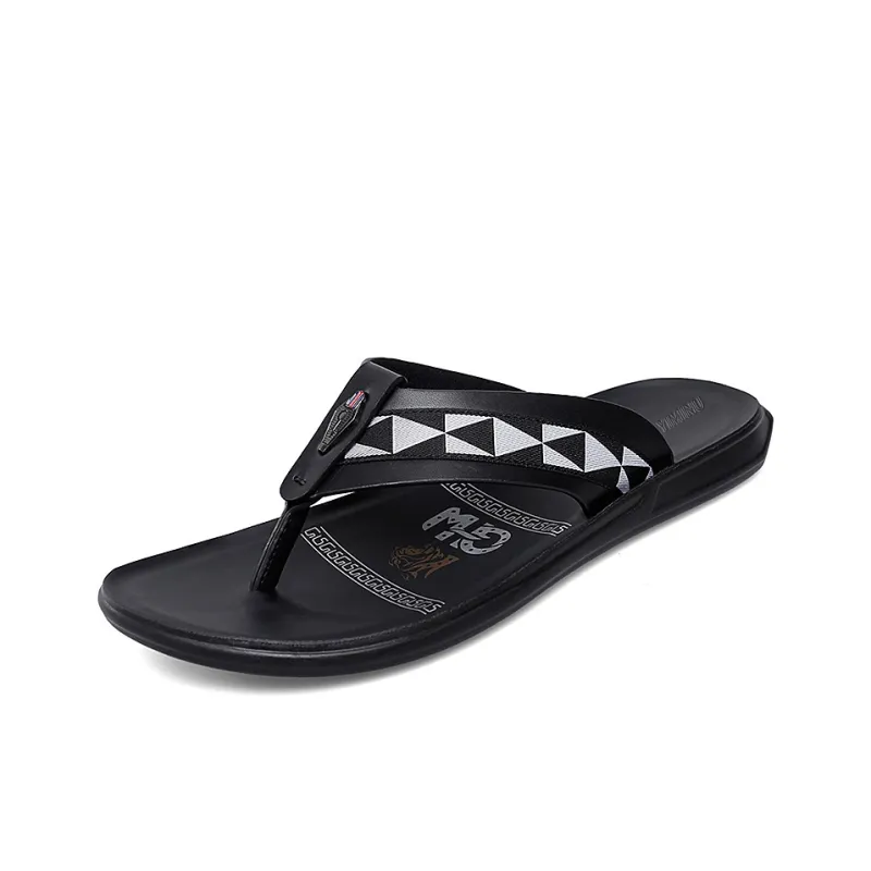 Eminu Quiet Quick Dry Flip Flops Men's Black-1