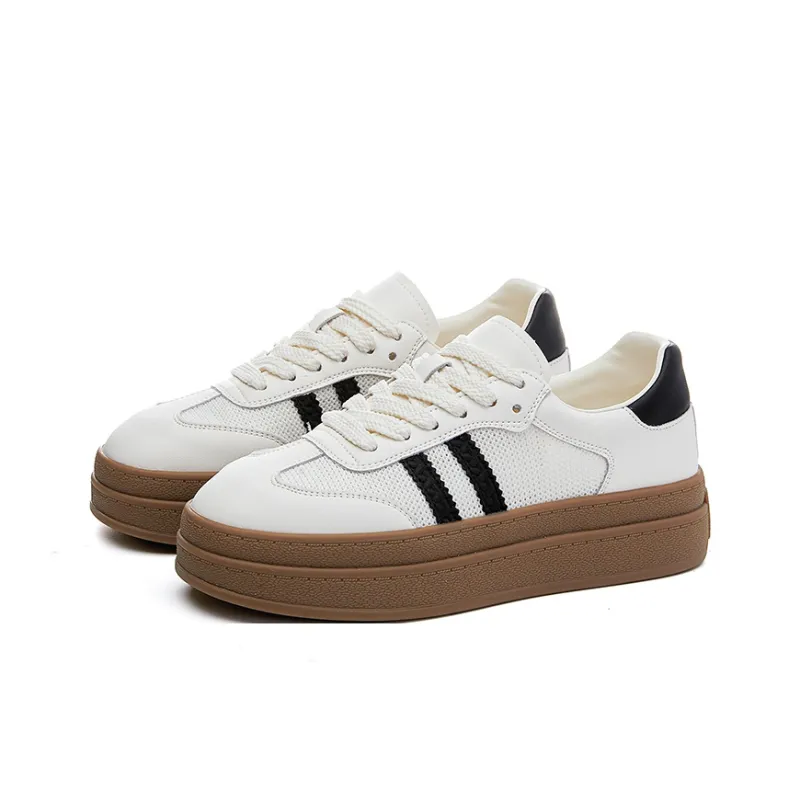APRHE Slip Resistant, Abrasion Resistant, Breathable, Height Increasing Low Top Skateboard Shoes Women's-1