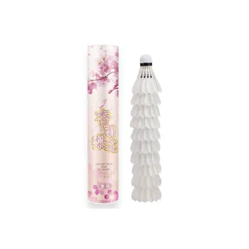 PANHIGH Apricot Rain Pear Blossom Goose Feather Shuttlecock 10 Pack Goose Feather Shuttlecocks