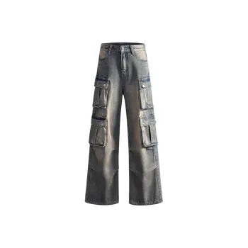 CASAMIA Casual Pants Unisex Vintage Blue