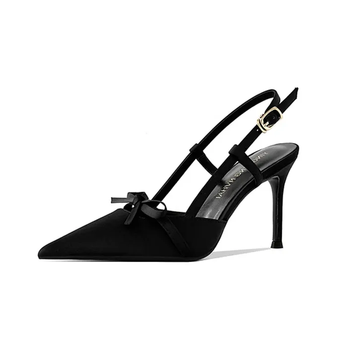 GOSO Slim Heel High Heels 8CM Women's Black-2