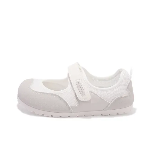 SNXR Slip Resistant Lightweight Abrasion Resistant Low Top Casual Shoes Women's White Gray