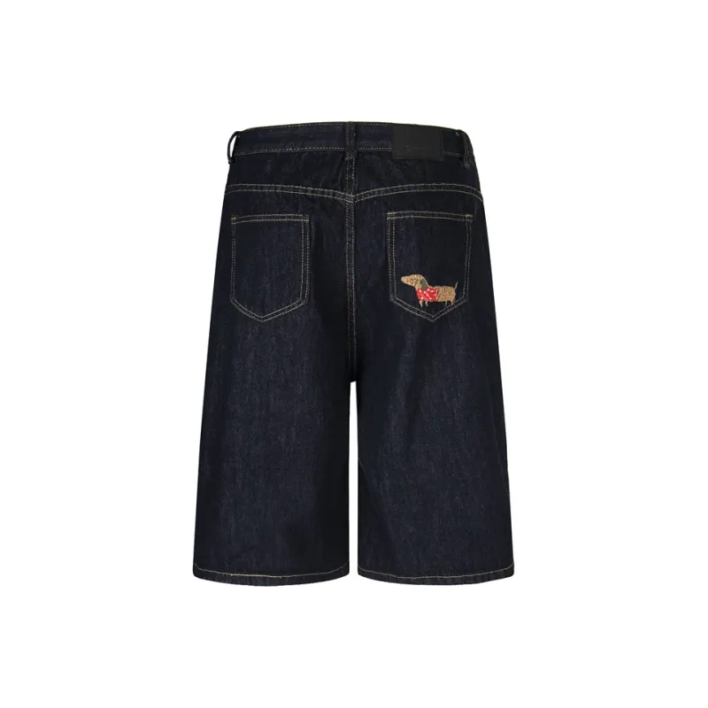 Xmithie Denim Shorts Unisex Black-1