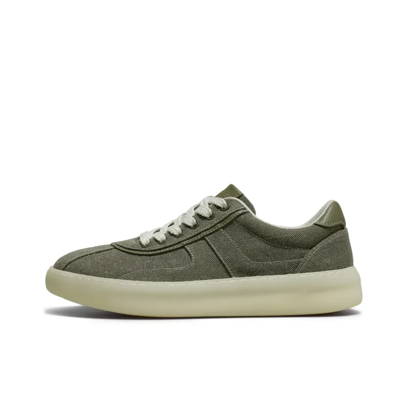 Desai Casual Shoes Men Low Top Apricot, Khaki Green-5
