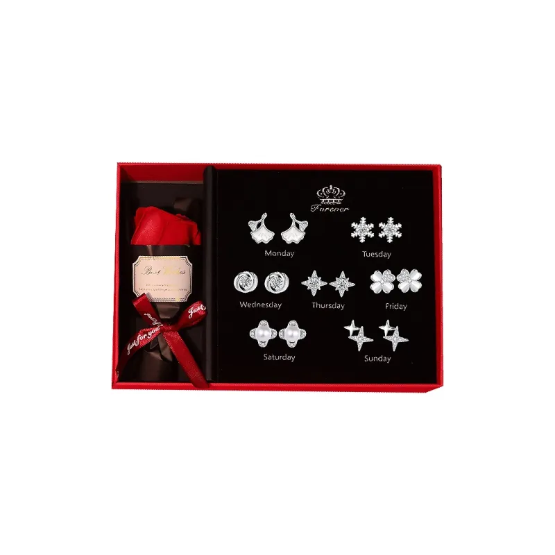 FUNILUOFU 999 Fine Silver Stud Earrings Unisex-3