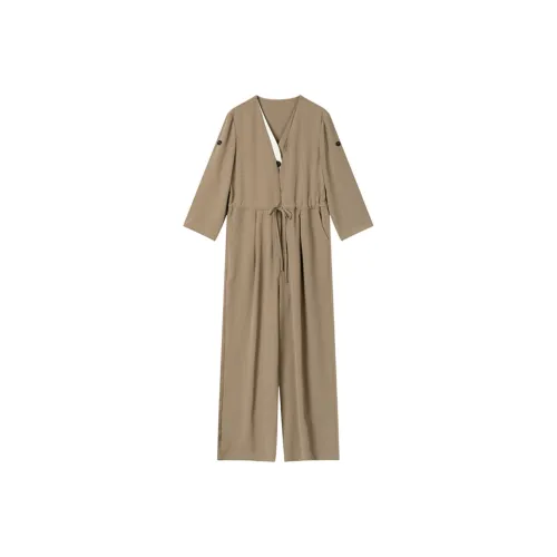 LUYOUYE Jumpsuits Women's Khaki & White
