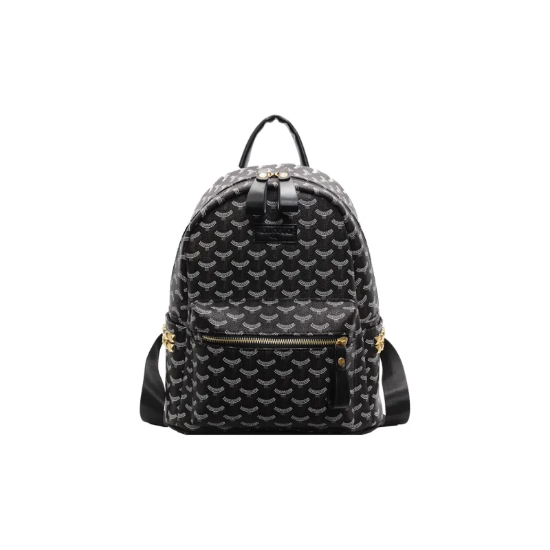 Yalu PU Backpack Women's Black/Brown-0