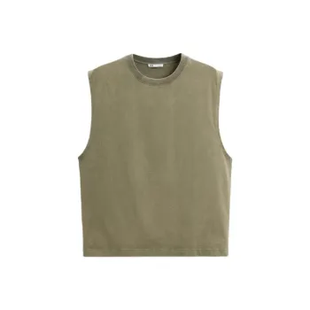 ZARA Tank Tops Men Khaki