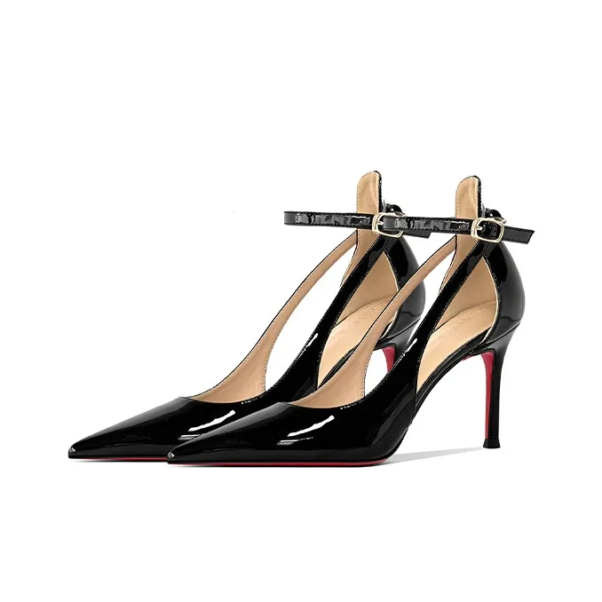 GOSO Slim Heel High Heels Women's Black-2