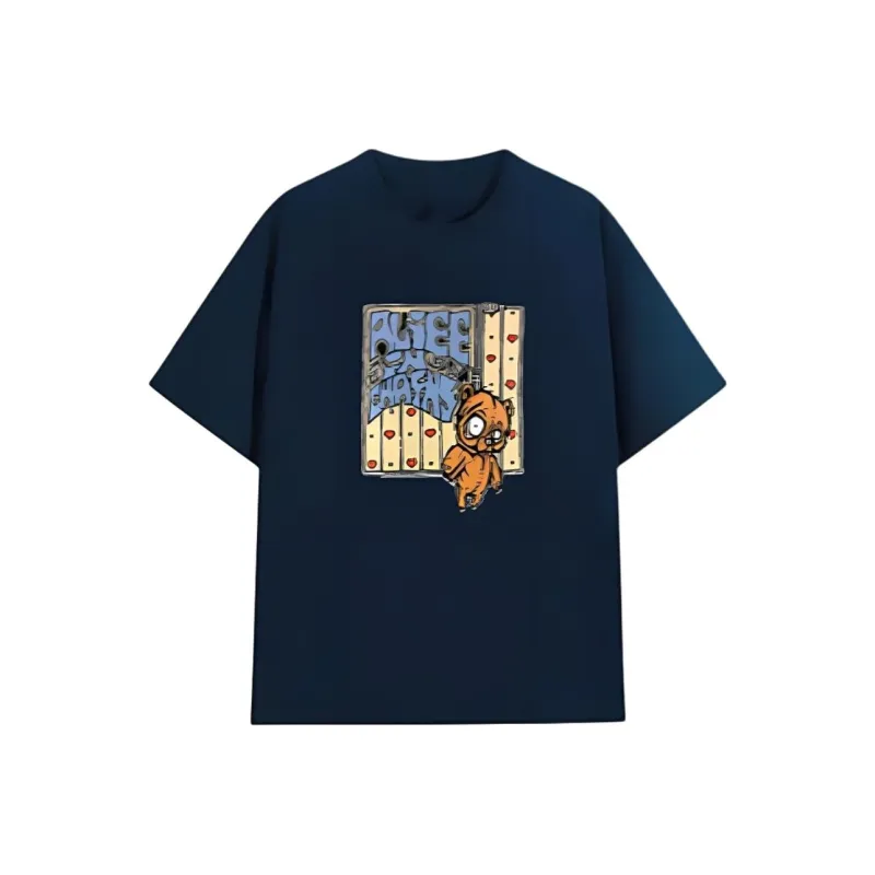 DOKZB T Shirts Women's Navy Blue-0