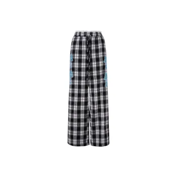TCH Casual Pants Women's Black White Plaid