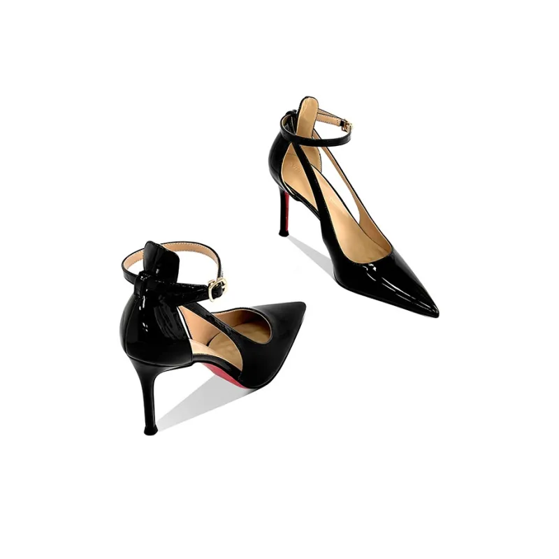 GOSO Slim Heel High Heels Women's Black-4