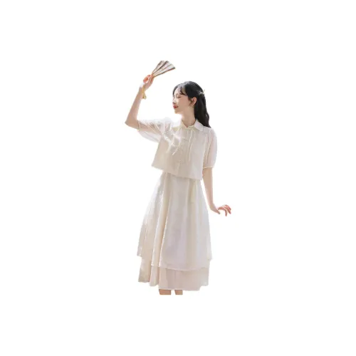 Flowers In Water Skirt Set Women's