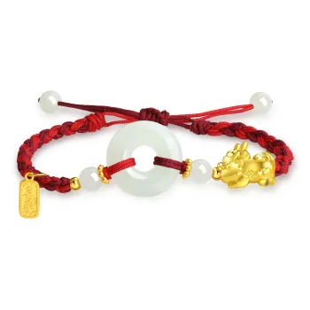 Lao Feng Xiang Hetian Jade White Jade/Pale Greenish White Jade Unisex