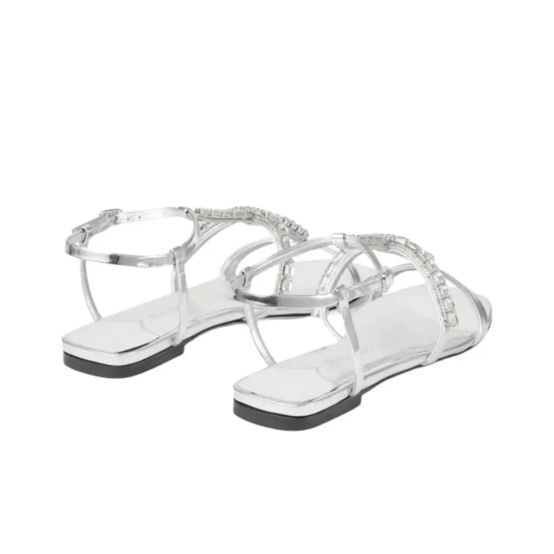 Jimmy Choo Gwy Roman Sandals Women's Silver-2