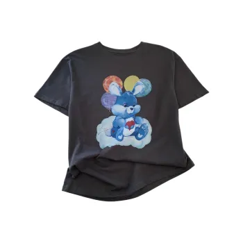 DOKZB Drop Shoulder Sleeve T Shirt Women's