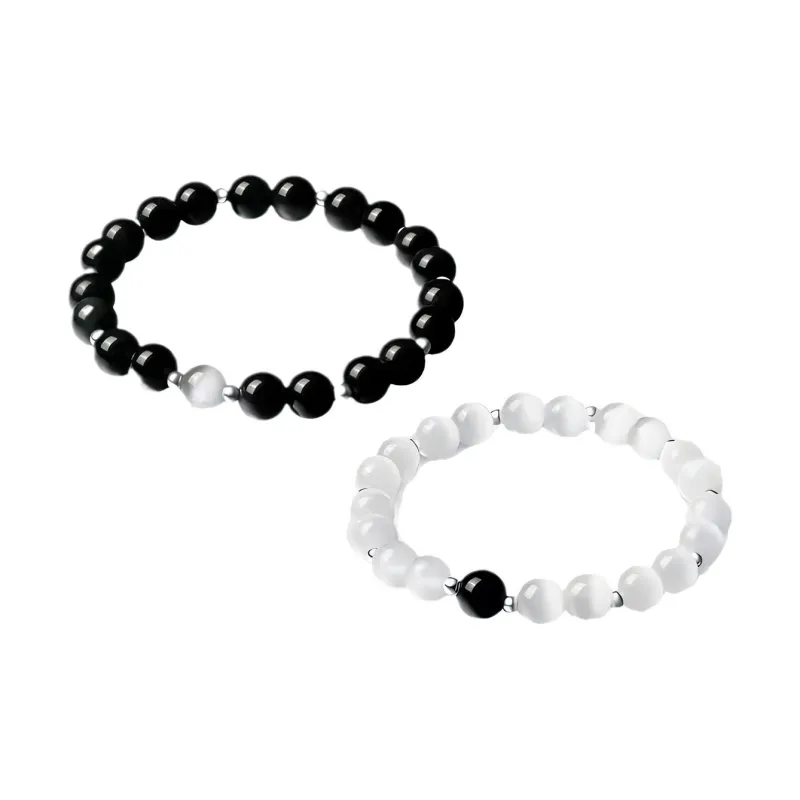 XXOFF Synthetic Glass Cat's Eye Bracelets Unisex-2