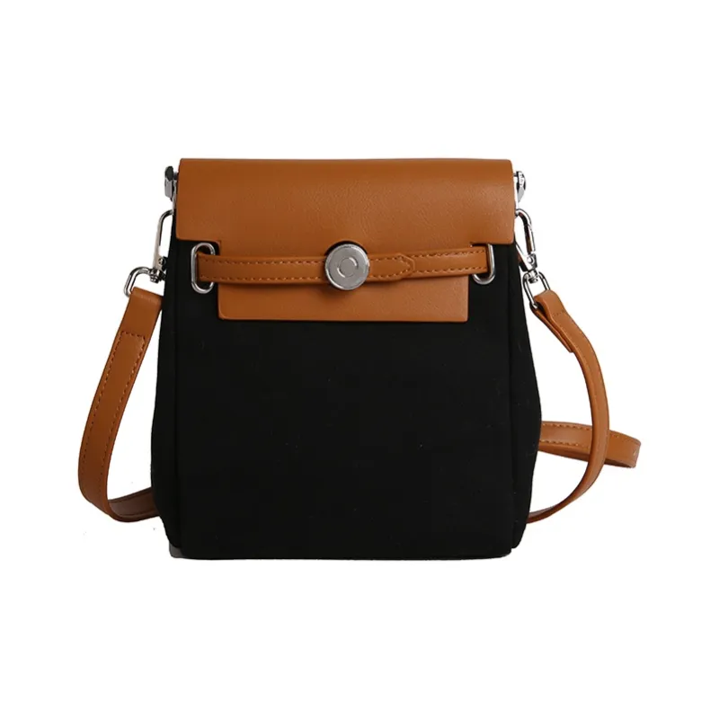 ZAVC PU Shoulder Bag Regular Women's Black & White/Black/Rose Red/Khaki/Light Brown/Green-5
