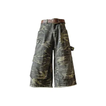 HKRXEC Cargo Shorts Men Army Green