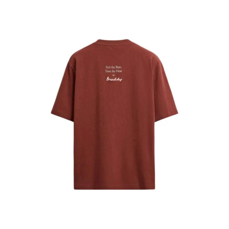 ZARA T Shirts Men Dark Red Color-1