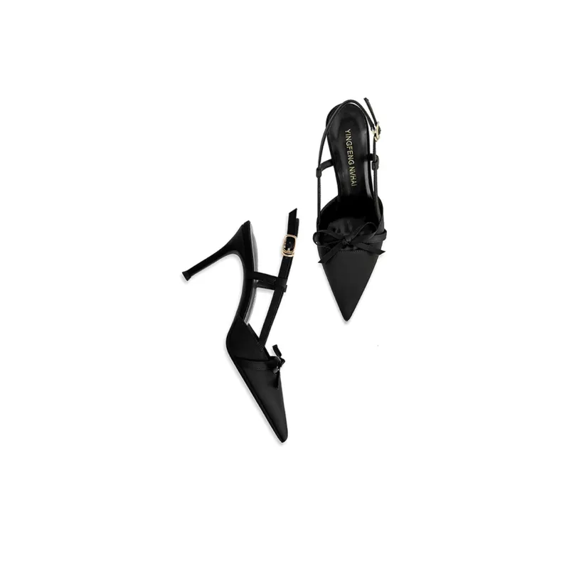 GOSO Slim Heel High Heels 8CM Women's Black-4