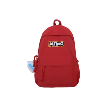 WICKBUEN Nylon Backpack Regular Unisex Red Black/Yellow/Gray