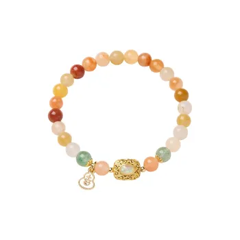 ZUIWENGLANGYASHANWENCHUANG Golden Silk Jade Bracelets Women's