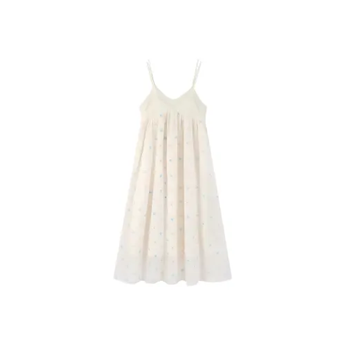 TENNE GIRL Slip Dresses Women's Ecru